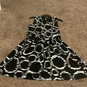 Black and white dress with belt